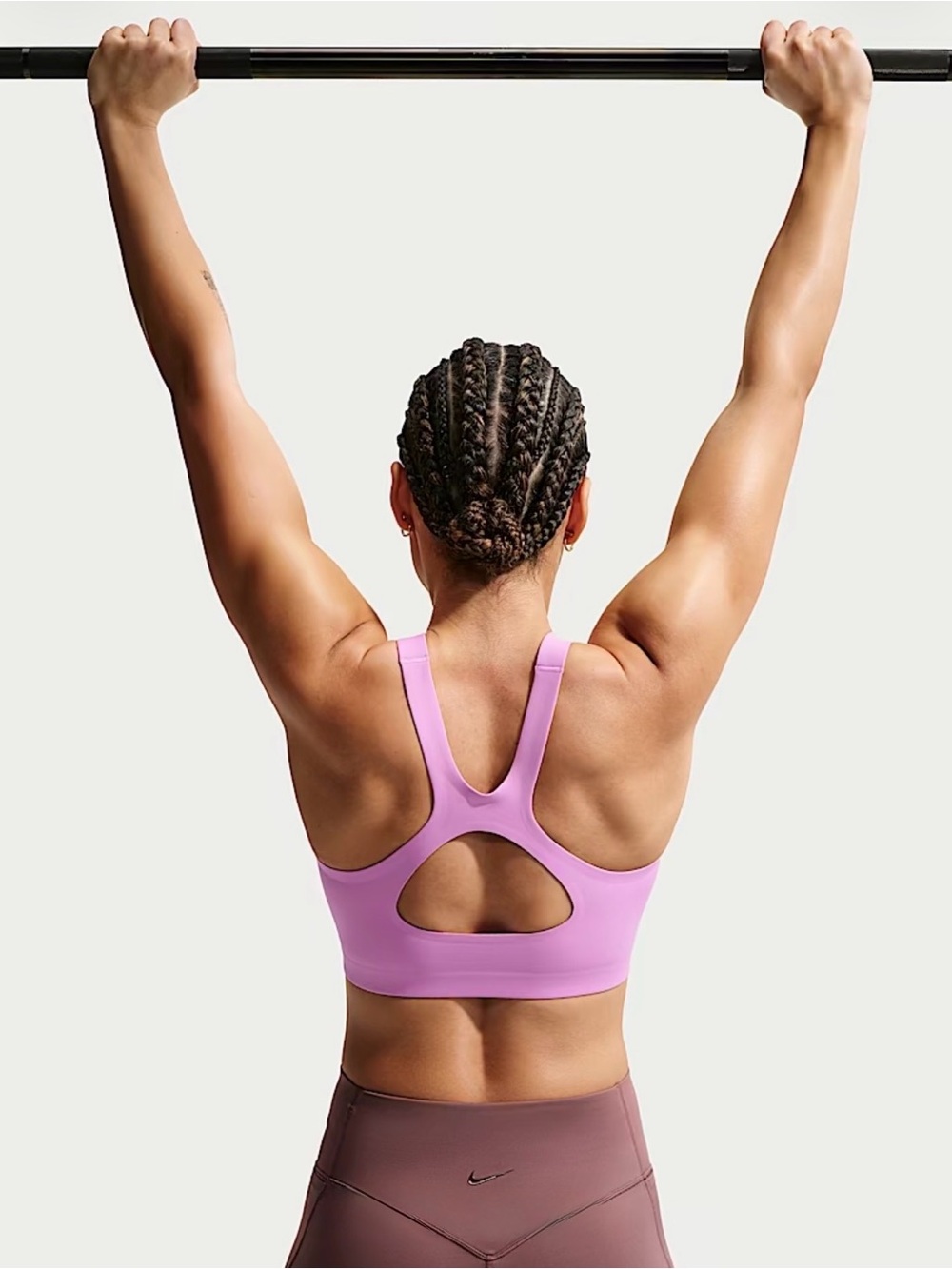 NWT Nike Universa Medium-Support Padded Sports Bra Size S in Light Magenta - Picture 3 of 5